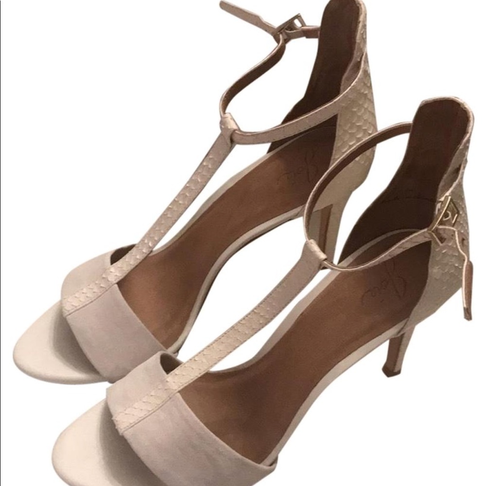 Joie T Strap Mixed Media Pump Sandals